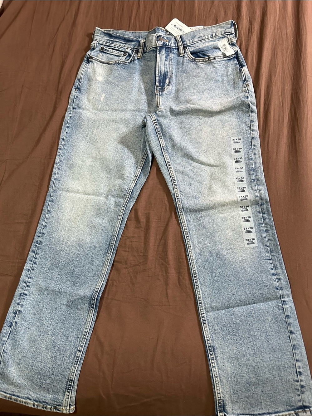 Old Navy Medium Blue Washed Straight-Leg Men’s Jeans